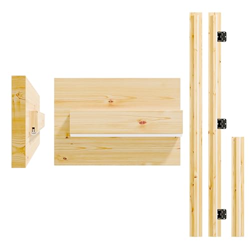 Door Jamb Frame kit with Pre-Installed Hinges & Weather Stripping, Primed Composite Door Frame Kit, Pine Wood, Assemly Required, 81.65 in x 4.57in x 1.18 in (Left Handed) - color: Pine Wood Color Left Handed