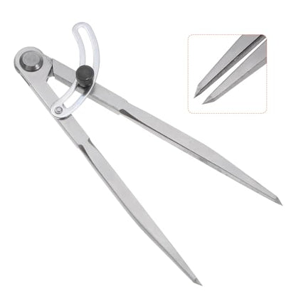 HARFINGTON Wing Divider Compass 8 Inch 200mm Adjustable Lockable Woodworking Compass for Metalworking Geometry Drawing Woodworking - size: 8"