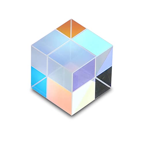 Colorful Crystal Glass Prism X-Cube RGB Dispersion Optical Glass Prisms - size: 20mm X-Cube