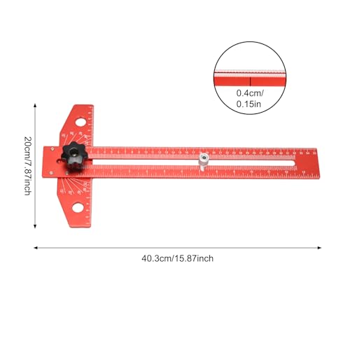 Woodworking Scriber Marking Line Ruler, Adjustable up to 18 inches