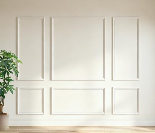 Peel and Stick Wall Molding Kit, 24 Pre-Cut Pieces, 6 Frames for Home Decor