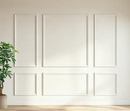Peel and Stick Wall Molding Kit, 24 Pre-Cut Pieces, 6 Frames for Home Decor