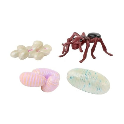 Insect Lore Bug Camp Bundle - Butterfly Kit with 5 Live Caterpillars, Ladybug Land with 1 Tube Live Larvae, Ant Mountain with 1 Tube Live Western Harvester Ants - Bonus Life Cycle Figurines & More