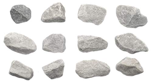 EISCO 12PK Coarse White Marble, Metamorphic Rock Specimens - Approx. 1" - Geologist Selected & Hand Processed - Great for Science Classrooms - Class Pack