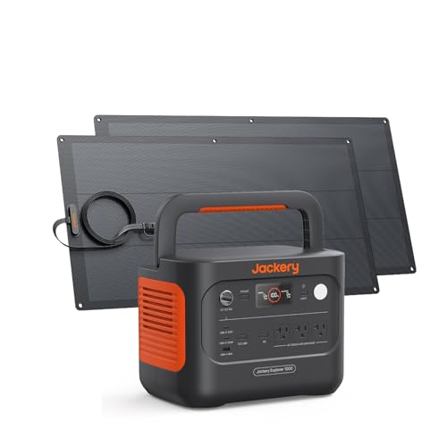 Jackery Solar Generator 1000 v2 and 2x100W Light Panels,1070Wh,1500W AC - style: E1000v2+100W Lightx2