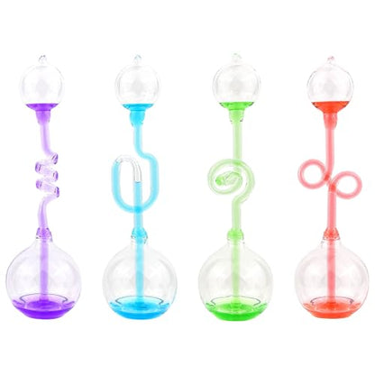 Hand Boiler,Glass Hand Boilers Toy, Science Energy Transfer, Children Science Experiment, Thermometer Spiral Glass Energy Museum Toy Gifts （4 Pcs）