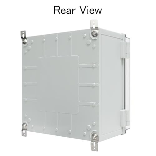Junction Box IP65 Waterproof ABS Plastic Enclosure Hinged PC Clear Cover Electrical Project Box with Mounting Plate, Wall Brackets, Cable Glands 11.8" x 11.8" x 7.1" - color: Clear Cover, size: 11.8" x 11.8" x 7.1"