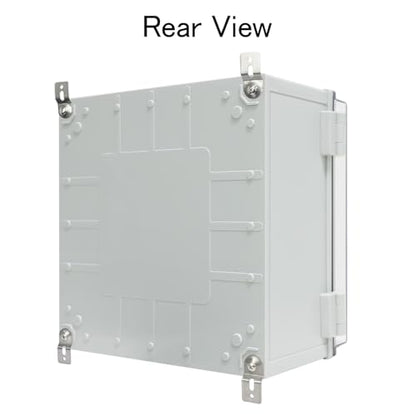 Junction Box IP65 Waterproof ABS Plastic Enclosure Hinged PC Clear Cover Electrical Project Box with Mounting Plate, Wall Brackets, Cable Glands 11.8" x 11.8" x 7.1" - color: Clear Cover, size: 11.8" x 11.8" x 7.1"