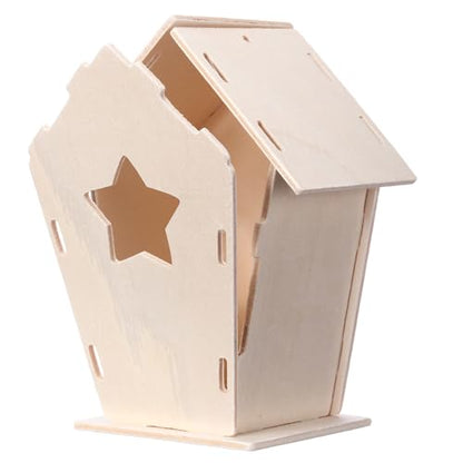 Outus 12 Pcs 5 × 7 Inch DIY Wooden Birdhouse Kit for Kids, Vintage - style: Vintage