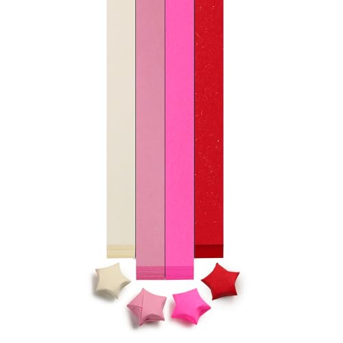 FoDau770 Solid Color Star Paper Strips - 1080 Sheet, Red Series - color: Solid Red Series