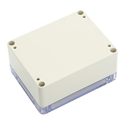LeMotech ABS Plastic Junction Box, Dustproof Waterproof IP65 Electrical Box - Universal Project Enclosure Grey, with PC Transparent/Clear Cover 4.53 x 3.54 x 2.16 inch (115 x 90 x 55 mm) - size: 4.53" x 3.54" x 2.16"
