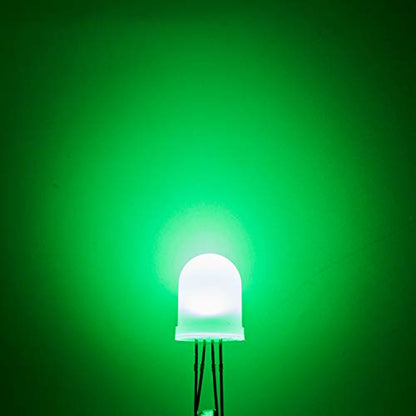 CHANZON 50 pcs 10mm RGB Multicolor Diffused LED Diode Lights Common Anode - color: J) Rgb (Common Anode) (50pcs)