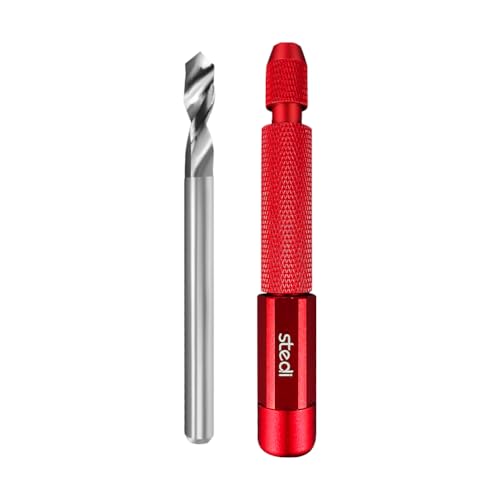 stedi Manual Pin Vise Hand Drill, Premium Hobby Model Making Tools - color: Red Handle (Handle Only)