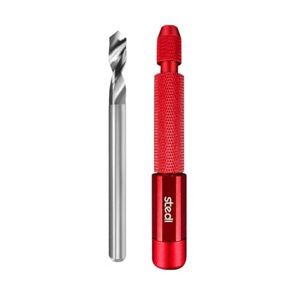 stedi Manual Pin Vise Hand Drill, Premium Hobby Model Making Tools - color: Red Handle (Handle Only)