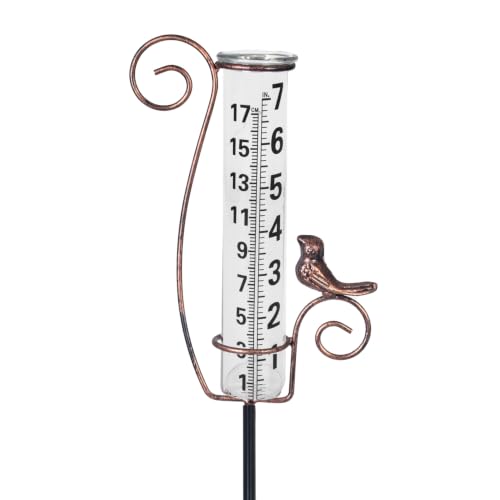 Rain Gauge Outdoor with Glass Tube for Measuring Precipitation - color: Bold-number-Black