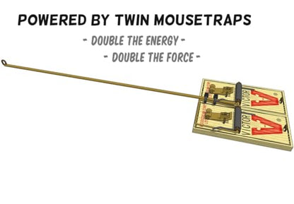 Double-Trouble: Twin Powered Mousetrap Car Kit for high torque applications