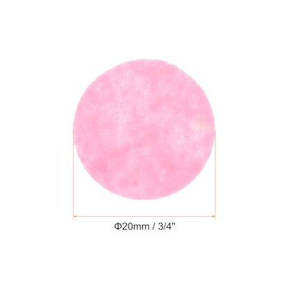 HARFINGTON 300pcs Round Felt Circles, 20mm 3/4" Pre Cut Felt Craft Pads Non-Woven Mini Felt Fabric Circles for DIY Sewing Handcraft Cut Projects Craft Finishing, Pink - color: Pink, size: 20mm