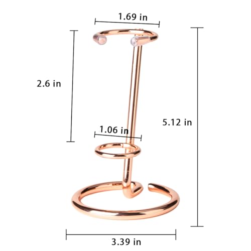 4 Pcs Crystal Wand Stand, 4" L x 4" W x 5.12" H in Mineral Display Stand, Small Iron Crystal Stands for Display (Rose Gold, Large) - color: Rose Gold, size: Large