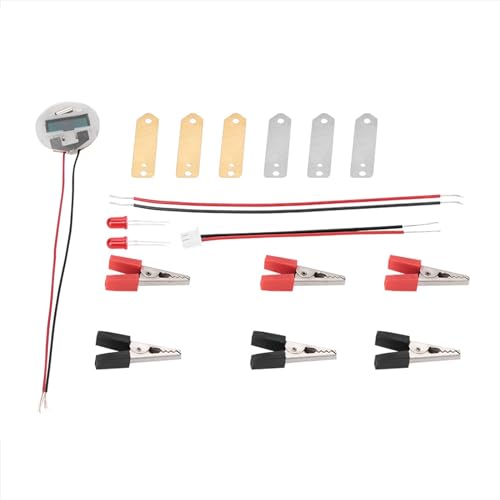 Haofy Potato Electricity Science Kit Potato Battery Experiment Toy Power Generator for Kids with Digital Clock Light Bulb Wires Zinc Copper Plates
