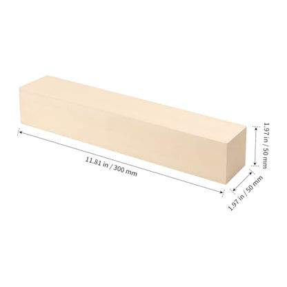 SHEUTSAN 8 Pieces Unfinished Basswood Blocks, 12 x 2 x 2 Inch Wood Carving Blocks for Crafts