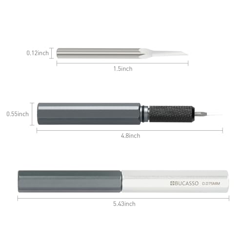 Model Scriber, Line Scriber with Tungsten Steel Blades, Model Scribing Tool for Modeling Hobby, RG Scale Model, Gundam Model Kit, Plastic Models, Resin GK Carved Engraved Lines (0.075MM) - size: 0.075MM