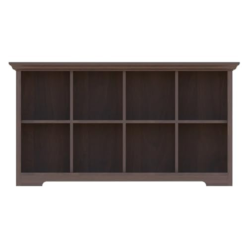 OSCHF 8-Cube Open Bookcase with Base, 2-Tier Low Cabinet, Walnut - color: Walnut, size: 8-Cube