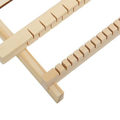 Handloom, Wooden DIY Hand Knitting Weaving Machine Large Frame Weaving Tapestries Scarves Heddle Bar for Kids Beginners