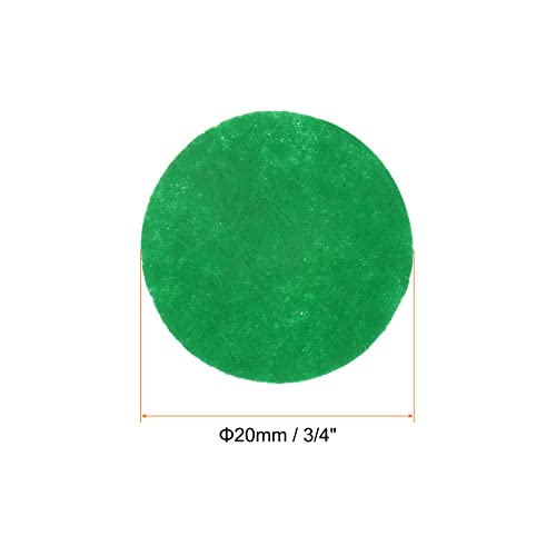 HARFINGTON 100pcs Round Felt Circles, 20mm 3/4" Pre Cut Felt Craft Pads Non-Woven Mini Felt Fabric Circles for DIY Sewing Handcraft Cut Projects Craft Finishing, Green - color: Green, size: 20mm