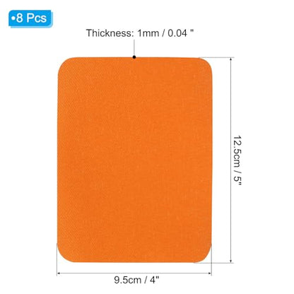 PATIKIL Fabric Iron-on Patches 8Pcs 5x4Inch Repair Patches Orange-Yellow - color: Orange-yellow