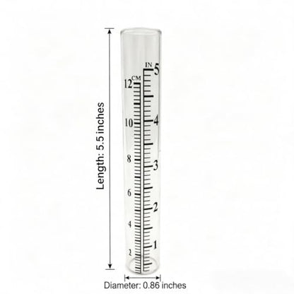 5" Rain Gauge Replacement Tube Glass for Outdoor Garden Yard Home, Best Rated 2 Pcs