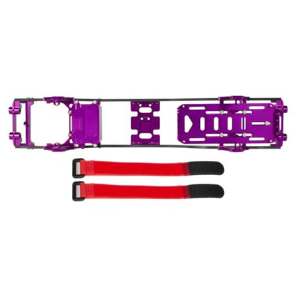 1/10 RC Crawler Metal Chassis Kit for Axial SCX10 II Rock Off Road Truck - color: Purple