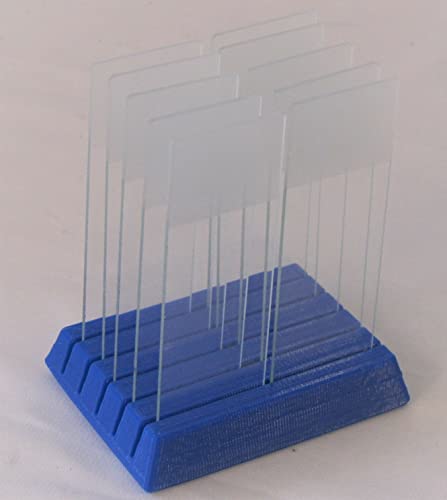 Microscope Slides Stand, Drying Rack for Standard Slide, Lab Rest, Holder, Bench Display (10 Slides, Pack of 2)