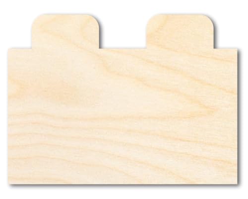 Unfinished Wood Building Block Shape | DIY Craft Cutout | up to 46" DIY 10" / 1/4" - size: 10", style: 1/4" Thick Wood