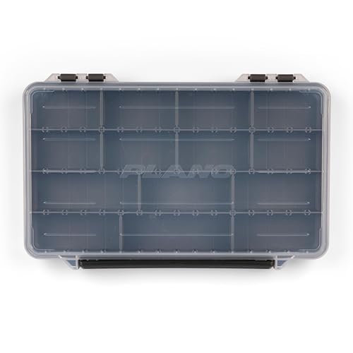 Plano StowAway 3700 Thin Stow Tackle Box, with Corrosion-Preventive Rustricor, Single Latch Design, Transparent DuraView Lid, Stackable Storage for Fishing Bait, Lures and Gear - size: 3700 Thin, style: New Model