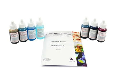 AmScope SK-6 Vital Stain Kit, 7 Bottle Set, 6 Different Stains for - style: SK-6