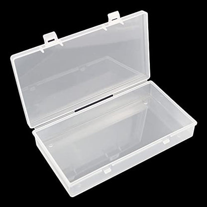 4 Pack Rectangular Clear Plastic Storage Containers 6.1x3.3x1.18 inch - size: 6.1 x 3.3 x 1.18 inch