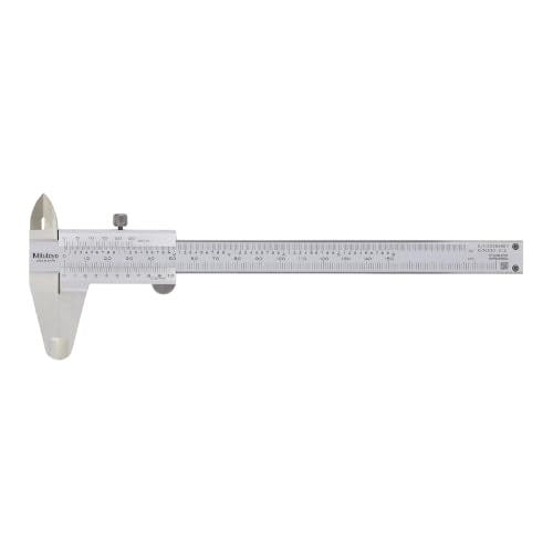 Mitutoyo 530-312 Vernier Calipers, Stainless Steel, for Inside, Outside, Depth and Step Measurements, Metric, 0"/0mm-150mm Range, +/-0.03mm Accuracy, 0.02mm Resolution, 40mm Jaw Depth
