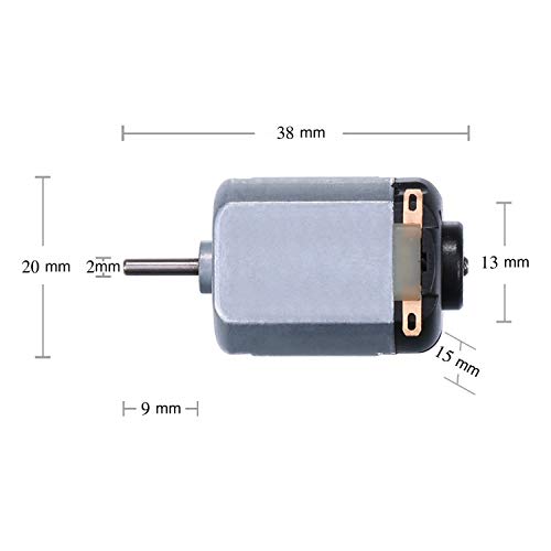 12 Pack DC Motor 1.5-3V 15000RPM Mini Electric Hobby Motor for DIY Toys Science Projects