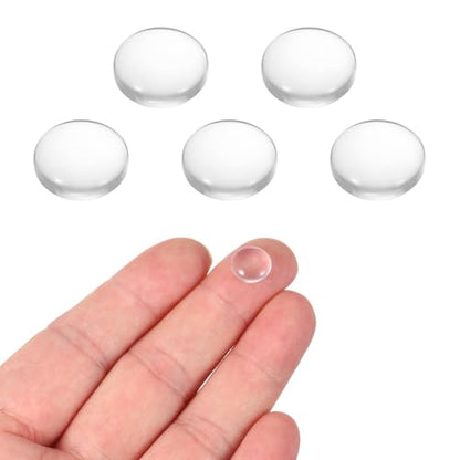 PATIKIL 5 Pack Convex Lens, 10mm OD 12mm Focal Length Optical Lenses - size: 10mm OD x 3.7mm H x 12mm Focal L