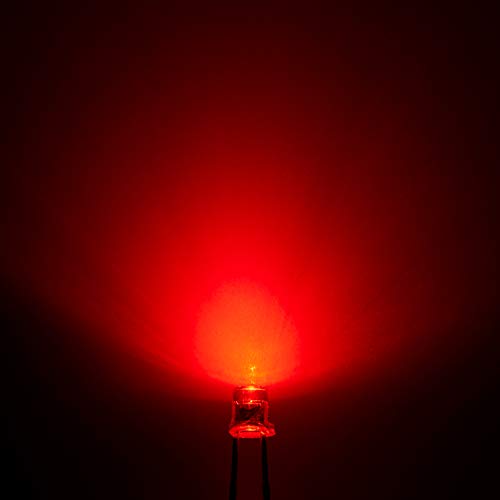 CHANZON 100 pcs 3mm Red LED Diode Lights (DC 2V 20mA) - color: B) Red (100pcs)