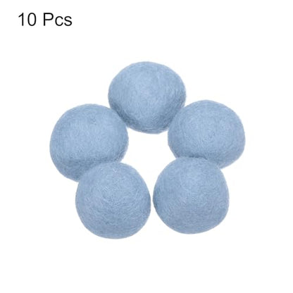 PATIKIL Wool Felt Balls Beads Wool Felting Pom 3.1cm 31mm Heavy Blue for Home Crafts Handcrafts Project DIY Pack of 10 - color: Heavy Blue