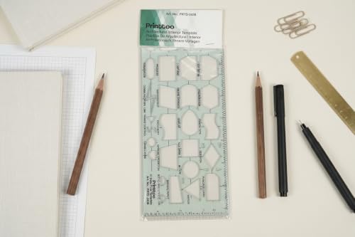 Printtoo IT Data Flow Template, Flowchart Drafting Stencil for Students - color: Series -PRTD-2438A