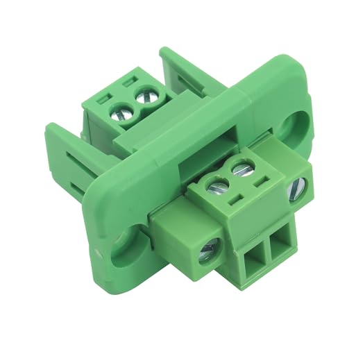 5Sets 2Pin 3.81mm Through-Wall Screw Terminal Block Connectors - size: 2 Pin