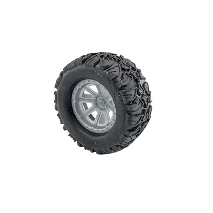 4PCS Toy Car Wheel Model Car Rubber Tire Wheels with Metal Shaft Round Rod Axles for RC Car Truck Robot DIY Model Toy Wheel Replace Parts (2.5x55mm) - style: 2.5x55mm