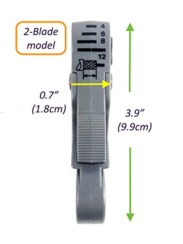 ConnectoRF Rotary Coaxial Cable Stripper RG174/188/316, 2-Blade Model (HT-332D)