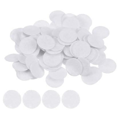 HARFINGTON 200pcs Round Felt Circles, 15mm 5/8" Pre Cut Felt Craft Pads Non-Woven Mini Felt Fabric Circles for DIY Sewing Handcraft Cut Projects Craft Finishing, White - color: White, size: 15mm