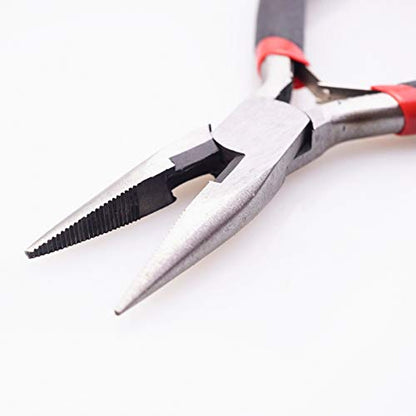 URSKYTOUS 4Pcs Jewelry Pliers Set Jewelry Making Pliers Tools Kit Include Jewelry Making Needle Nose Chain Nose Round Bent Pliers Wire Cutter for Bracelet Beading Craft Jewelry Making Supplies (Black) - color: 4pcs Black