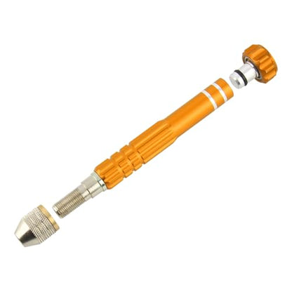 Larcele Pin Vise Drill, 3 Jaw Chuck Capacity 0" to 1/8" SDZKQ-02 (Gold) - color: Gold