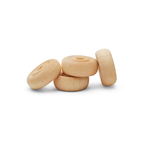 Classic Mini Wooden Wheels, Great for Crafts Too, 1/2 Inch Diameter, 3/16 Inch Thick, 1/8 Inch Hole, Pack of 250, by Woodpeckers - color: Pack of 250, size: 1/2 inch, 3/16 inch thick