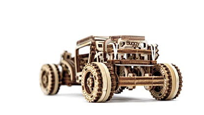 WOODEN.CITY Buggy 3D Wooden Puzzles for Adults – Build Your Own Buggy with Rubber‑Band Motor – Self‑Assembly Model, DIY Gift – Laser‑Cut Wooden 3D Model for Display and Home Décor